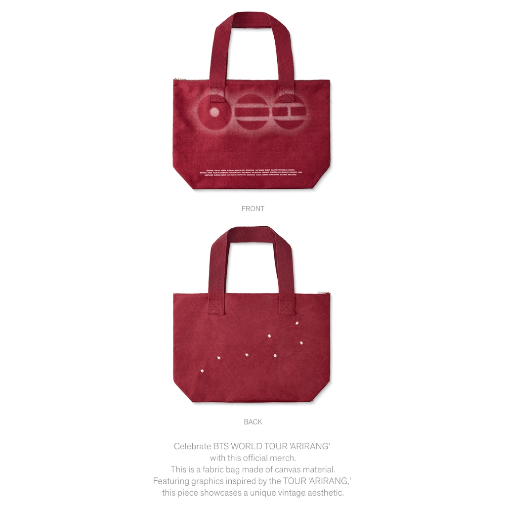 Ready Stock) BTS World Tour Arirang [GLOBAL EXCLUSIVE] Fabric Bag