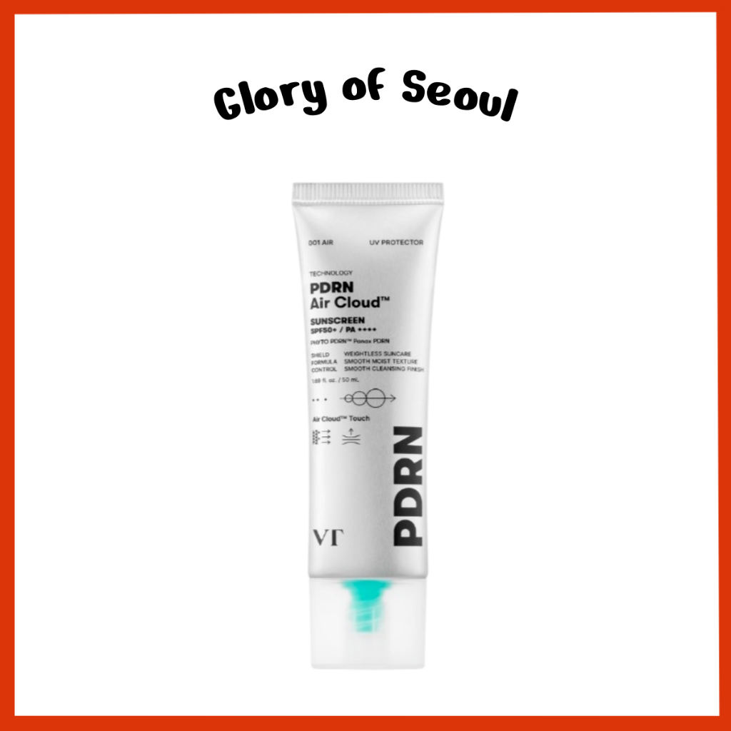 VT COSMETICS PDRN Air Cloud Sunscreen, 50ml | Shopee Brasil
