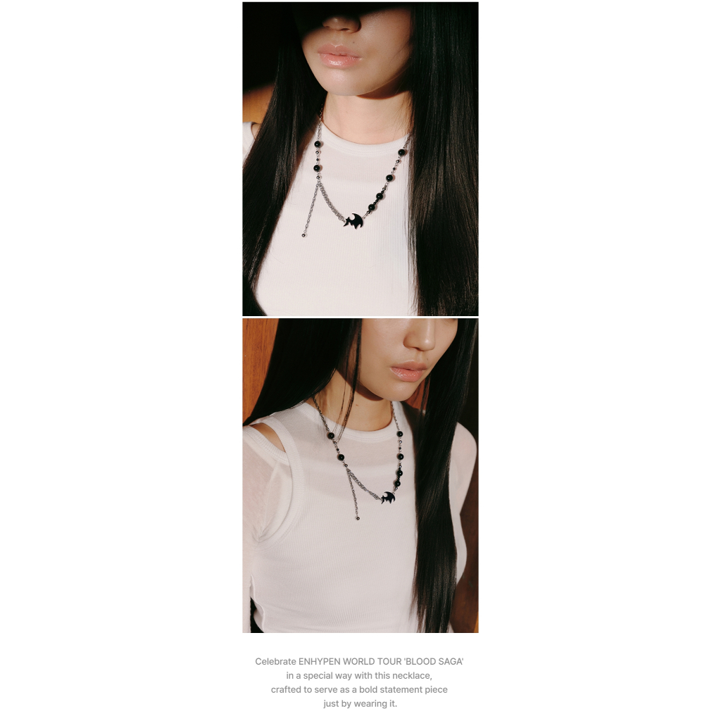 Ready Stock) ENHYPEN World Tour Blood SAGA Necklace - Free Random