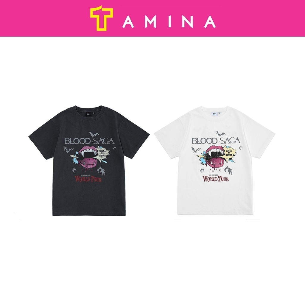 enhypen BLOOD SAGA Tシャツ ホワイト Lサイズ Ready Stock) ENHYPEN World Tour Blood SAGA S/S T-Shirt (Charcoal