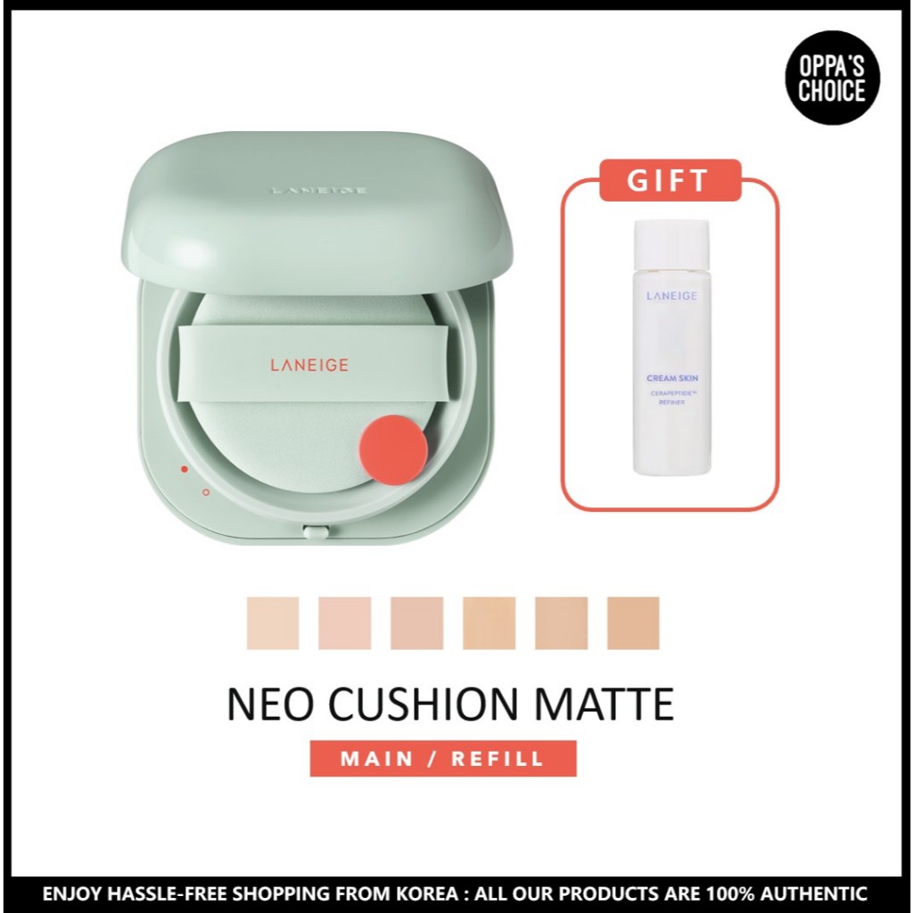 Novo] Avançado LANEIGE NEO CUSHION MATTE SPF 46+ PA++ | Shopee Brasil