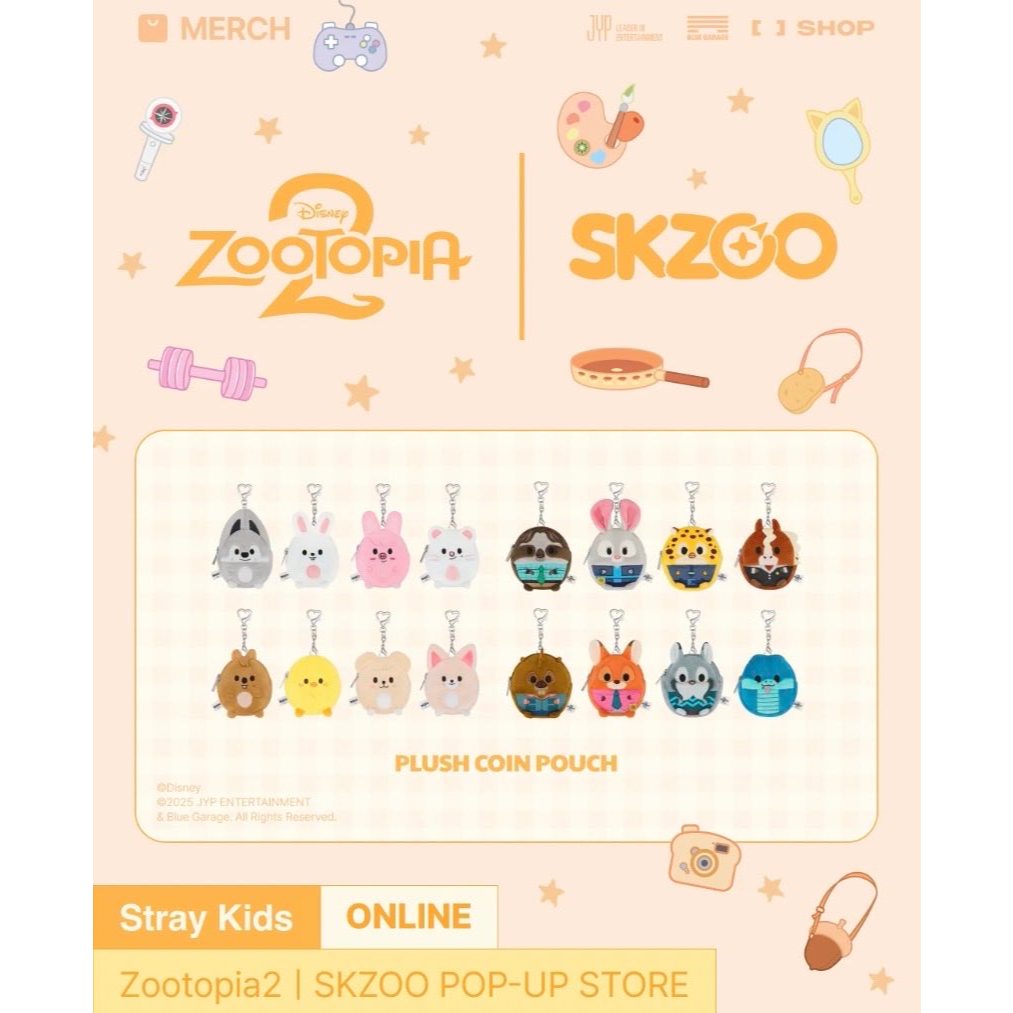 STRAY KIDS SKZOO X ZOOTOPIA 2 POP-UP OFFICIAL MD | Shopee Brasil