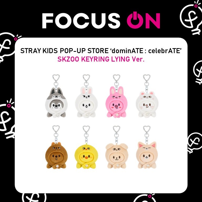 Stray Kids アンコン SKZOO キーリング 寝そべり コンプ STRAY KIDS dominATE: celebrATE POP-UP SKZOO KEYRING LYING Ver