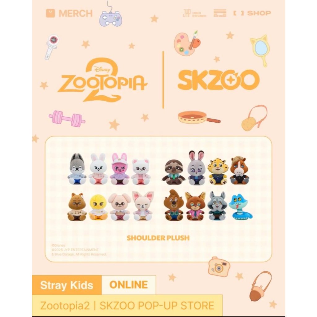 STRAY KIDS SKZOO X ZOOTOPIA 2 POP-UP OFFICIAL MD | Shopee Brasil