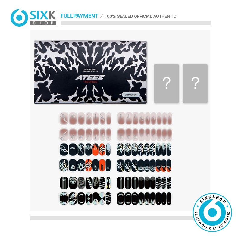 ATEEZ READY CURED GEL NAIL STICKER - ( Includes Official photocard