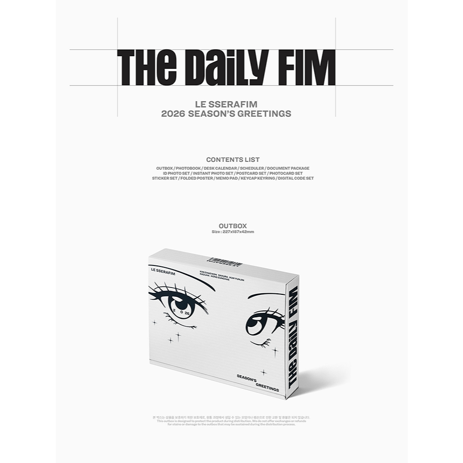 K-POP・アジア LE SSERAFIM SEASON'S GREETINGS 2026 LE SSERAFIM 2026 SEASON'S GREETINGS THe DaiLY FIM | Shopee Brasil