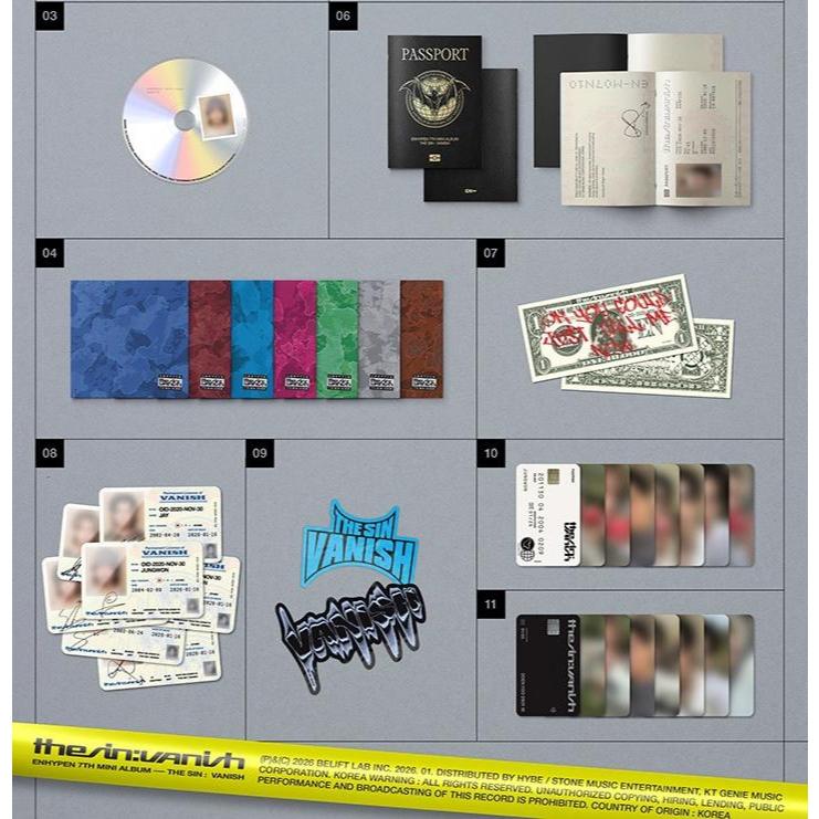 ENHYPEN 7th Mini Album - THE SIN : VANISH (FUGITIVES Ver