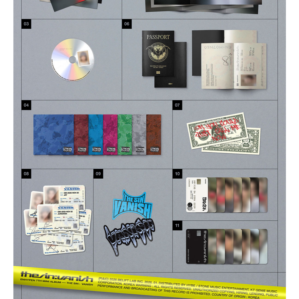 POB][7 SET](FUGITIVES ver.) ENHYPEN [THE SIN : VANISH] 7th MINI