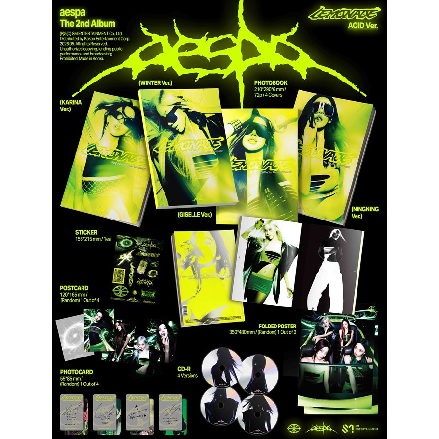 aespa 2nd Album [ LEMONADE ] ACID Ver. | Shopee Brasil