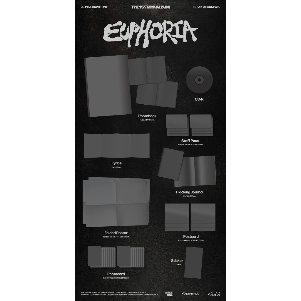 POB] ALPHA DRIVE ONE (ALD1) [EUPHORIA] 1st Mini Album (FREAK ALARM