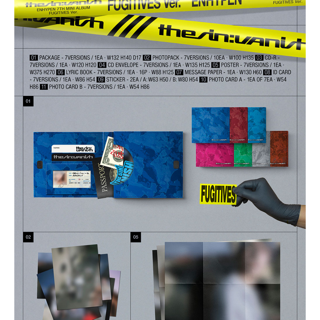 POB](FUGITIVES ver.) ENHYPEN [THE SIN : VANISH] 7th MINI ALBUM