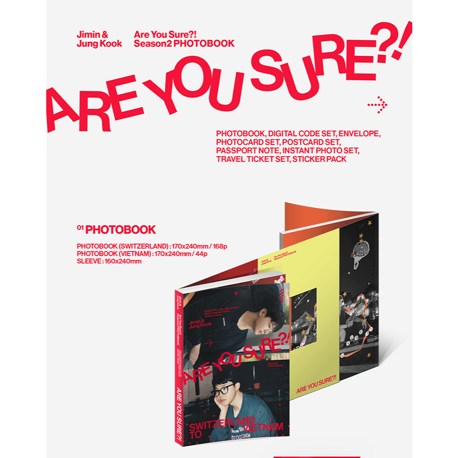 BTS] Jimin X Jung Kook Are You Sure?! Season2 PHOTOBOOK | Shopee
