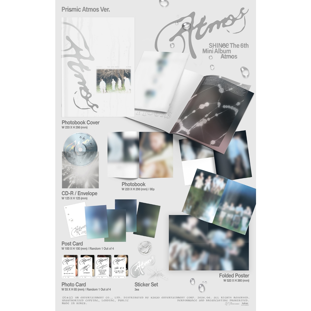 SHINee　atmos　オニュ　ポラロイド SHINEE 6th Mini Album [Atmos] (PrIsmIc Atmos Ver.) | Shopee Brasil