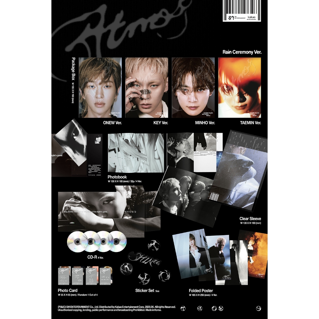SHINEE 6th Mini Album [Atmos] (RaIn Ceremony Ver.) | Shopee Brasil