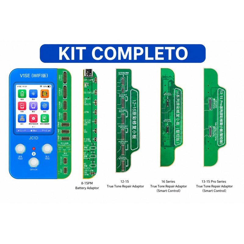 Kit Completo JCID V1SE WiFi Programadora True Tone + Bateria