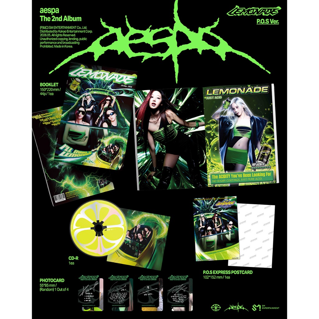 aespa The 2nd Album LEMONADE CD トレカセット aespa 2nd Album - LEMONADE (P.O.S Ver.) | Shopee Brasil