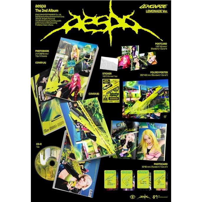 aespa The 2nd Album LEMONADE CD トレカセット aespa 2nd Album [ LEMONADE ] LEMONADE Ver.(2 ver set) | Shopee Brasil