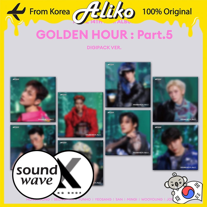 ATEEZ GOLDEN HOUR Part5 DIGIPACK デジパック ATEEZ 14th Mini Album - GOLDEN HOUR : Part.5 (DIGIPACK VER