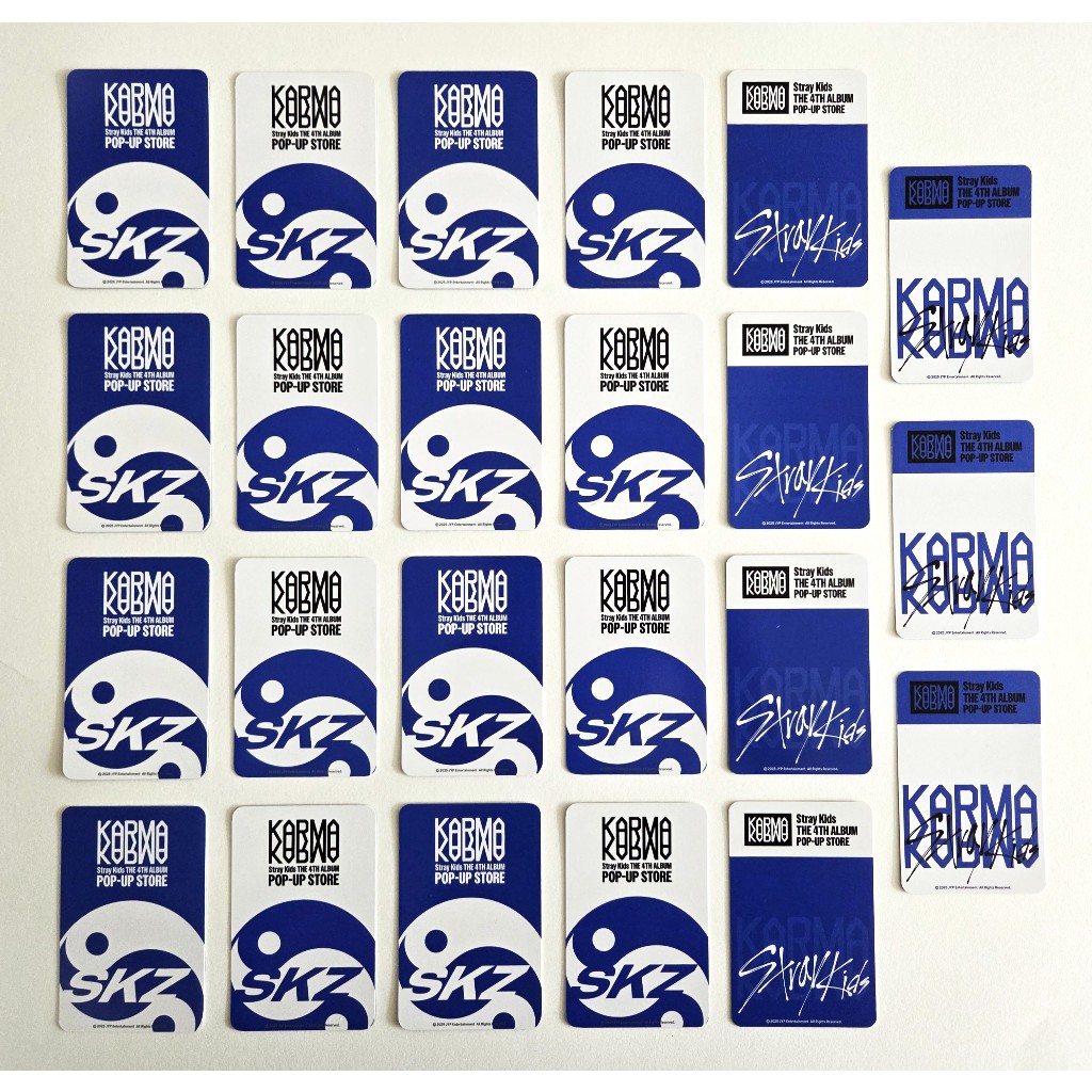 Stray Kids O 4o Álbum Karma POP-UP Store Soundwave 1o Cartão