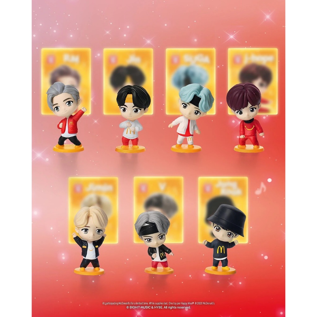 BTS TinyTAN x MC Donald HAPPY MEAL FIGURE - Includes Package Box
