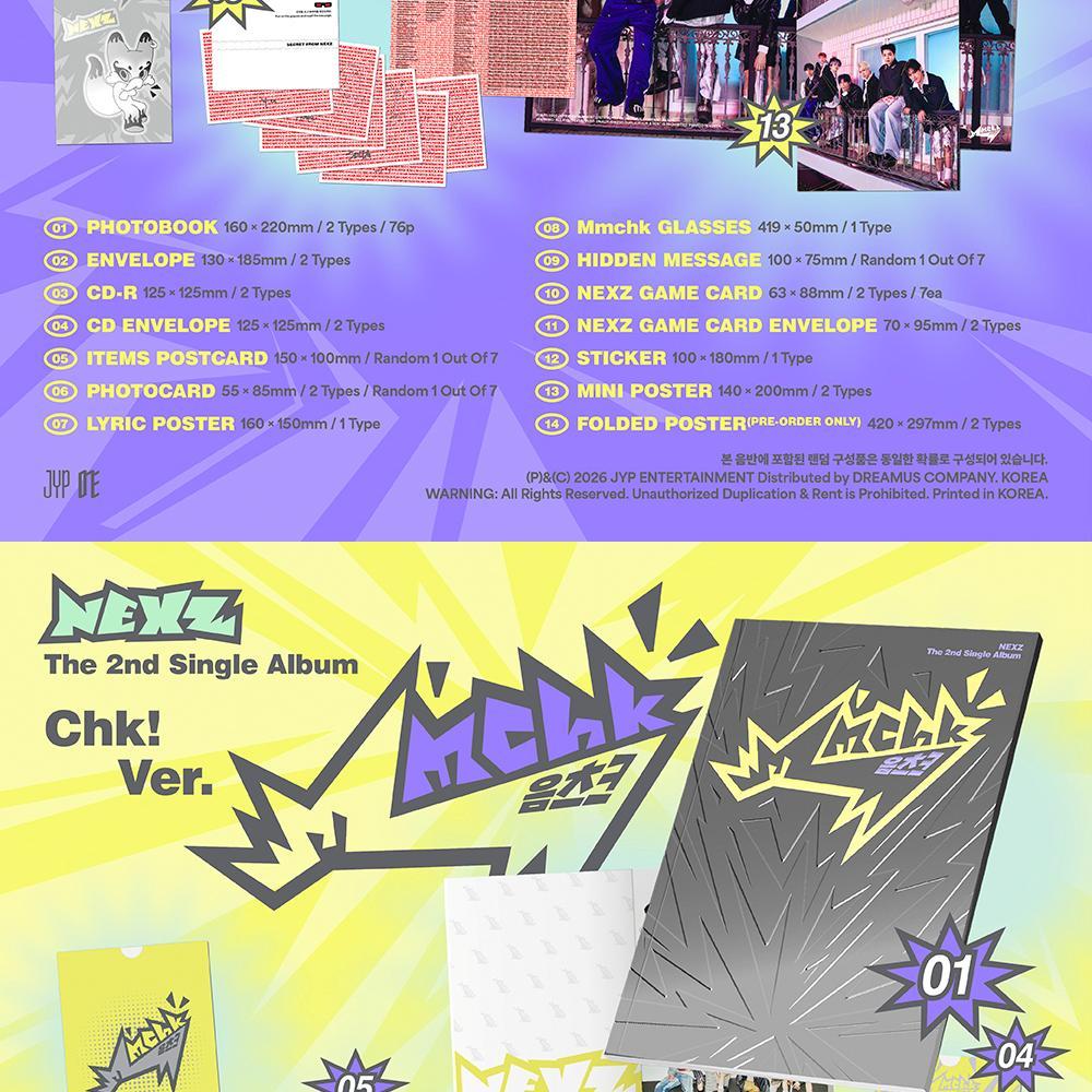 NEXZ The 2nd Single Album - Mmchk (Umm…ver. / Chk! ver.) | Shopee
