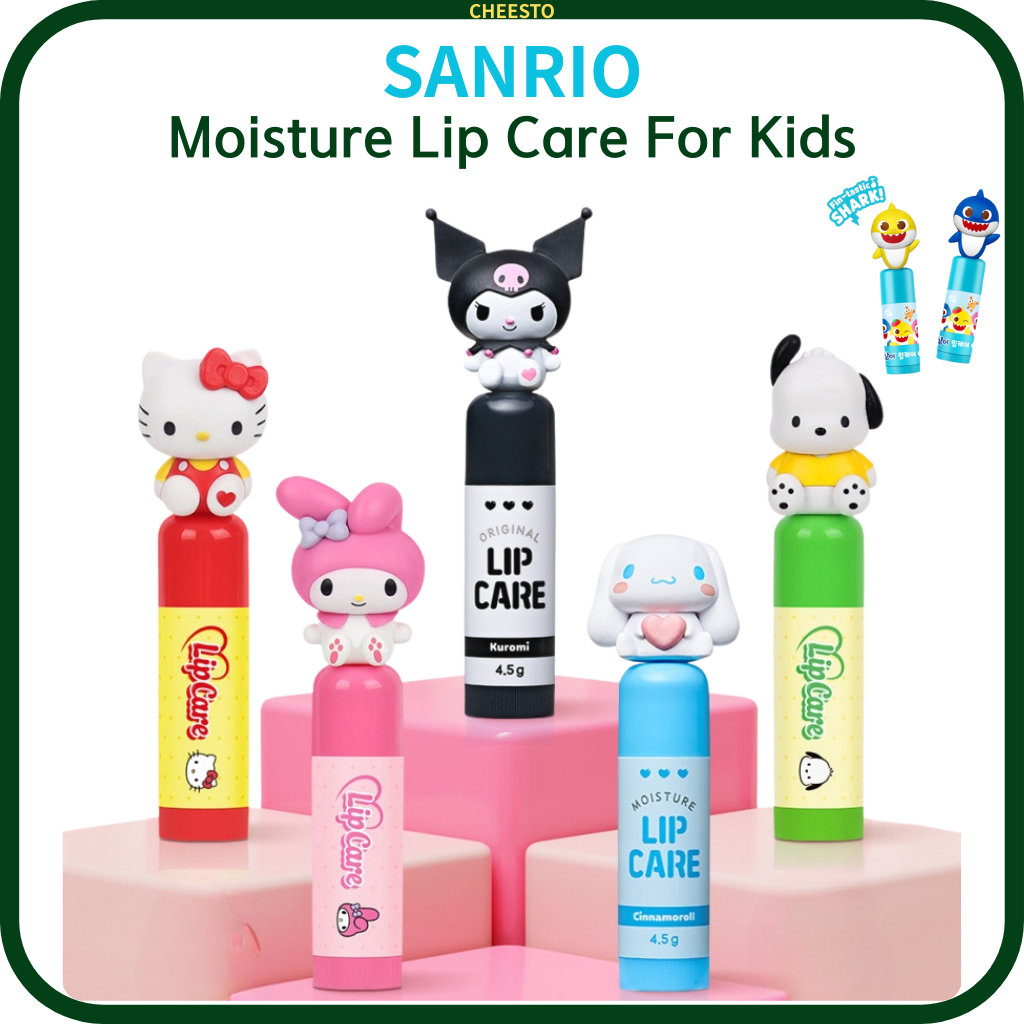 [Sanrio] Bálsamo Labial Hidratante Para Crianças (4.5g) Kitty , Kuromi ...
