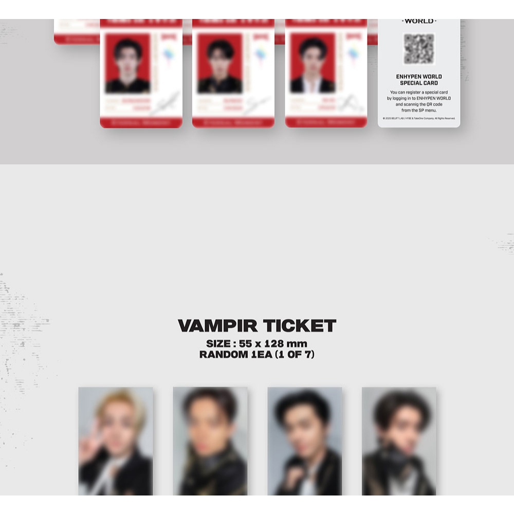 VAMPIRE BASIC ver.) ENHYPEN - WORLD COUPON CARD COLLECTION (20th