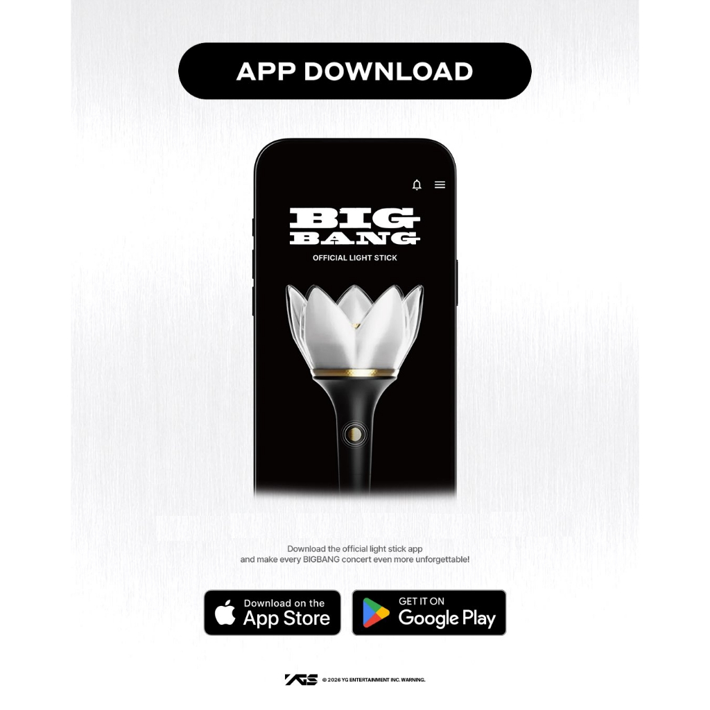 Ready Stock) BIGBANG Official Light Stick 20th Anniversary Edition
