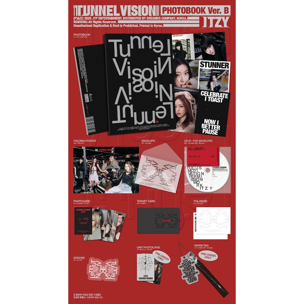 ITZY - [ TUNNEL VISION ] 11TH MINI ALBUM (PHOTOBOOK Ver.) | Shopee