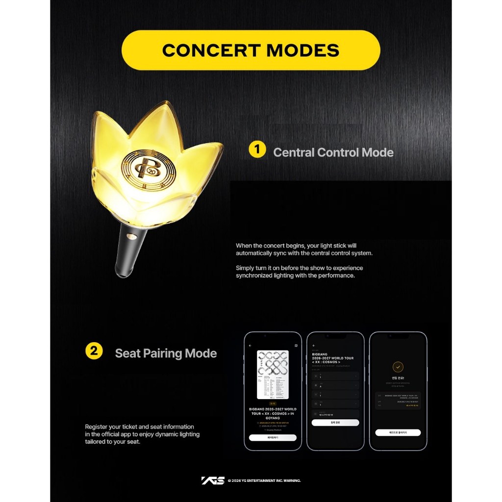 Ready Stock) BIGBANG Official Light Stick 20th Anniversary Edition