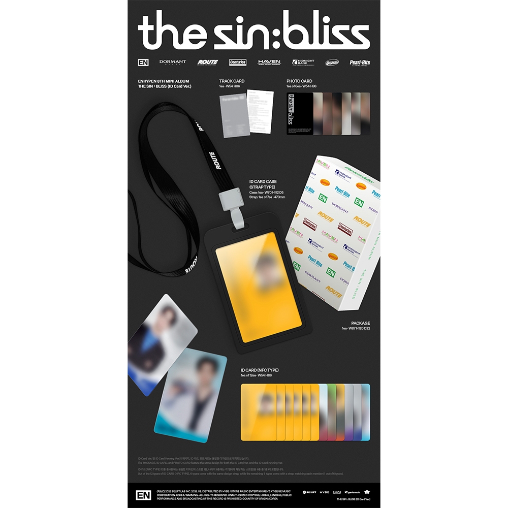 ENHYPEN - 8th Mini Album - THE SIN : BLISS (ID Card Ver.) | Shopee