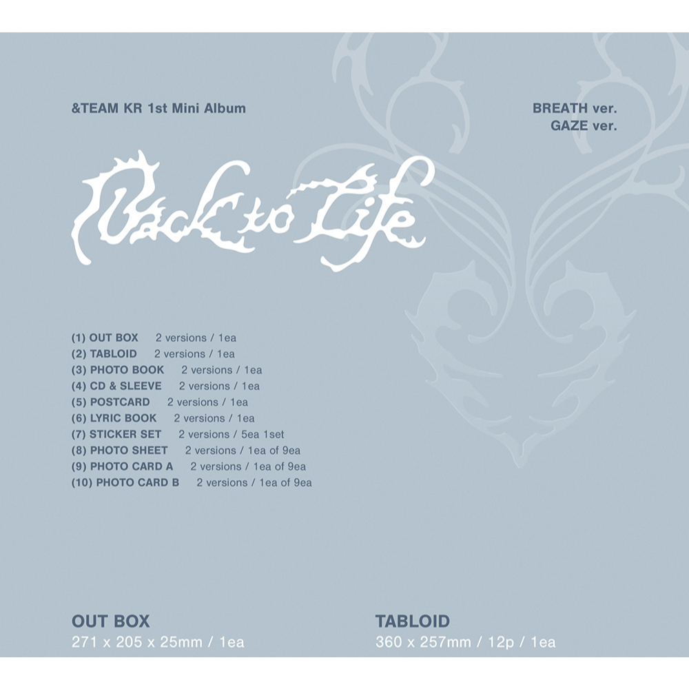 POB] (BREATH / GAZE ver.) &TEAM [Back to Life] KR 1st Mini Album