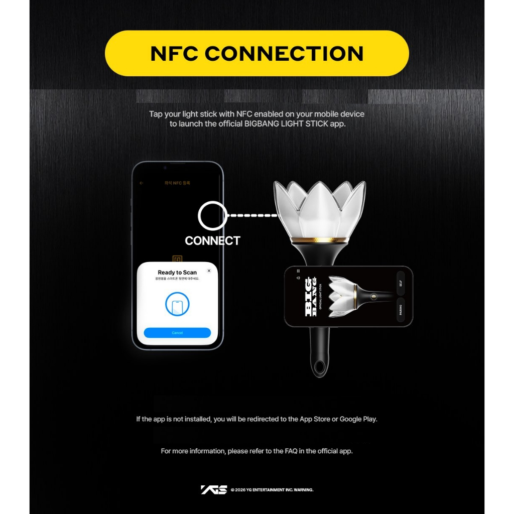 Ready Stock) BIGBANG Official Light Stick 20th Anniversary Edition