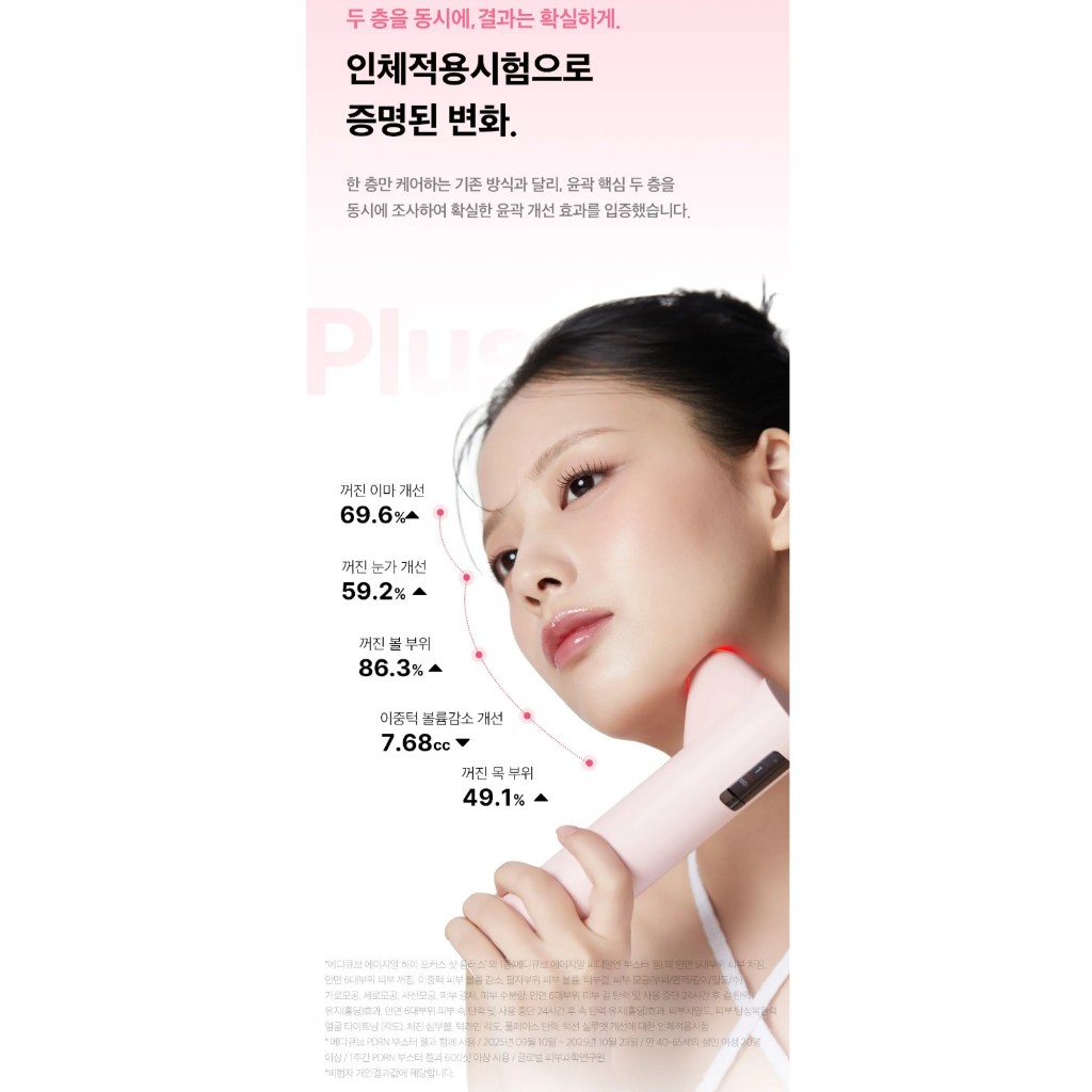 Novo) MEDICUBE AGE-R High Focus Shot PLUS (Rosa/Branco) + Gel