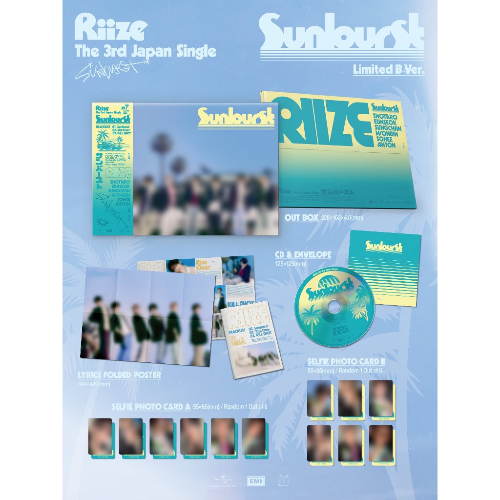 RIIZE - Japan 3rd Single Album [SUNBURST] | Shopee Brasil