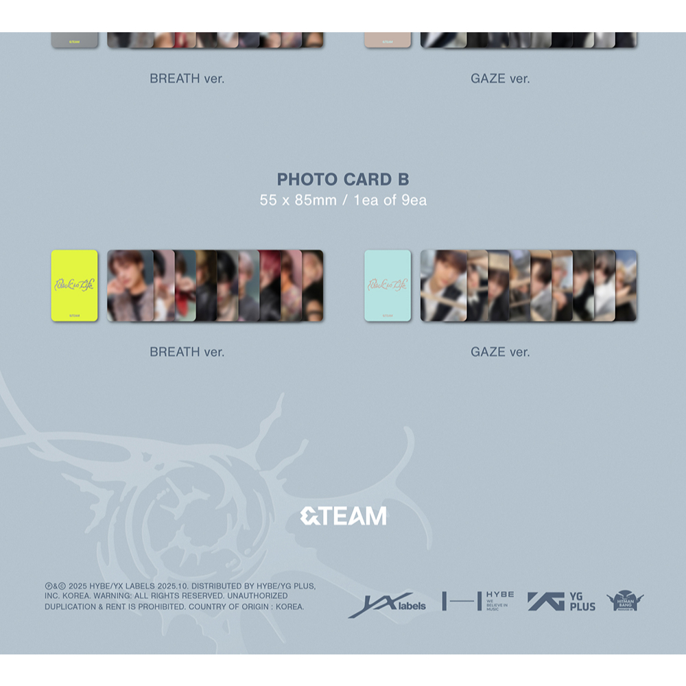 ＆TEAM Back to Life GAZEver. BREATH ver. &team Kr 1st Mini Album 'back To Life'[gaze Ver.] | MercadoLivre
