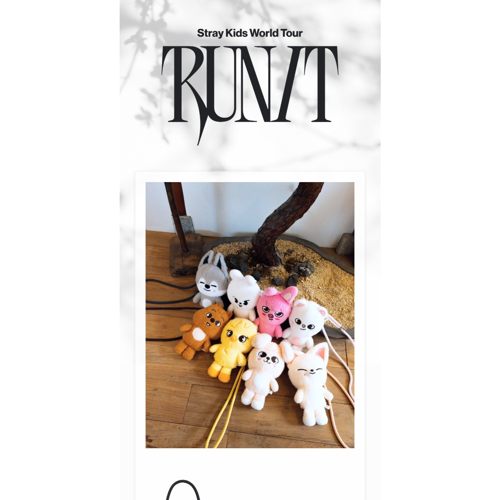 straykids ソウルコン プラッシュ クロスバッグ フォクシニー SKZOO PLUSH CROSS BAG) Stray Kids World Tour [RUN IT SEOUL] Merch