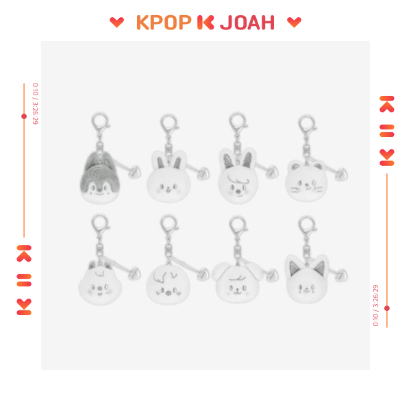 SKZOO FACE KEYRING SILVER Ver.) Stray Kids [celebrATE] MD (15th