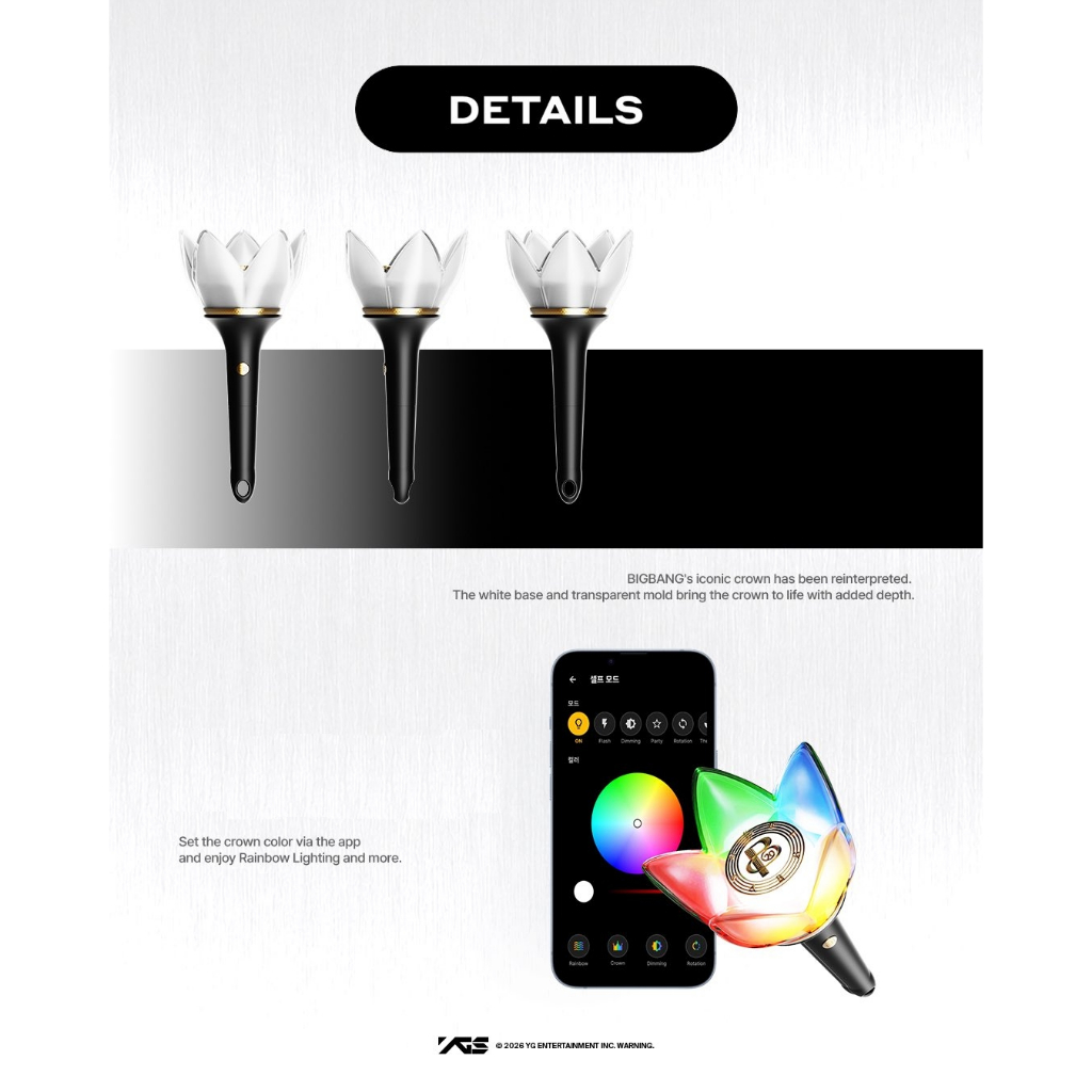 Ready Stock) BIGBANG Official Light Stick 20th Anniversary Edition