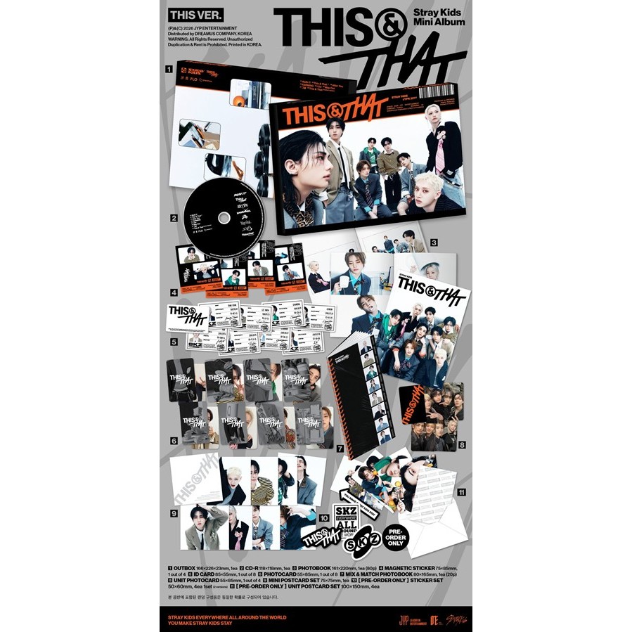Stray Kids 10th Mini Album [ THIS&THAT ] This Ver./ That Ver
