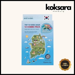 Farmstay Trip to Korea Mask Combo Pack 12 23ml x 12 4 types em Oferta na Shopee
