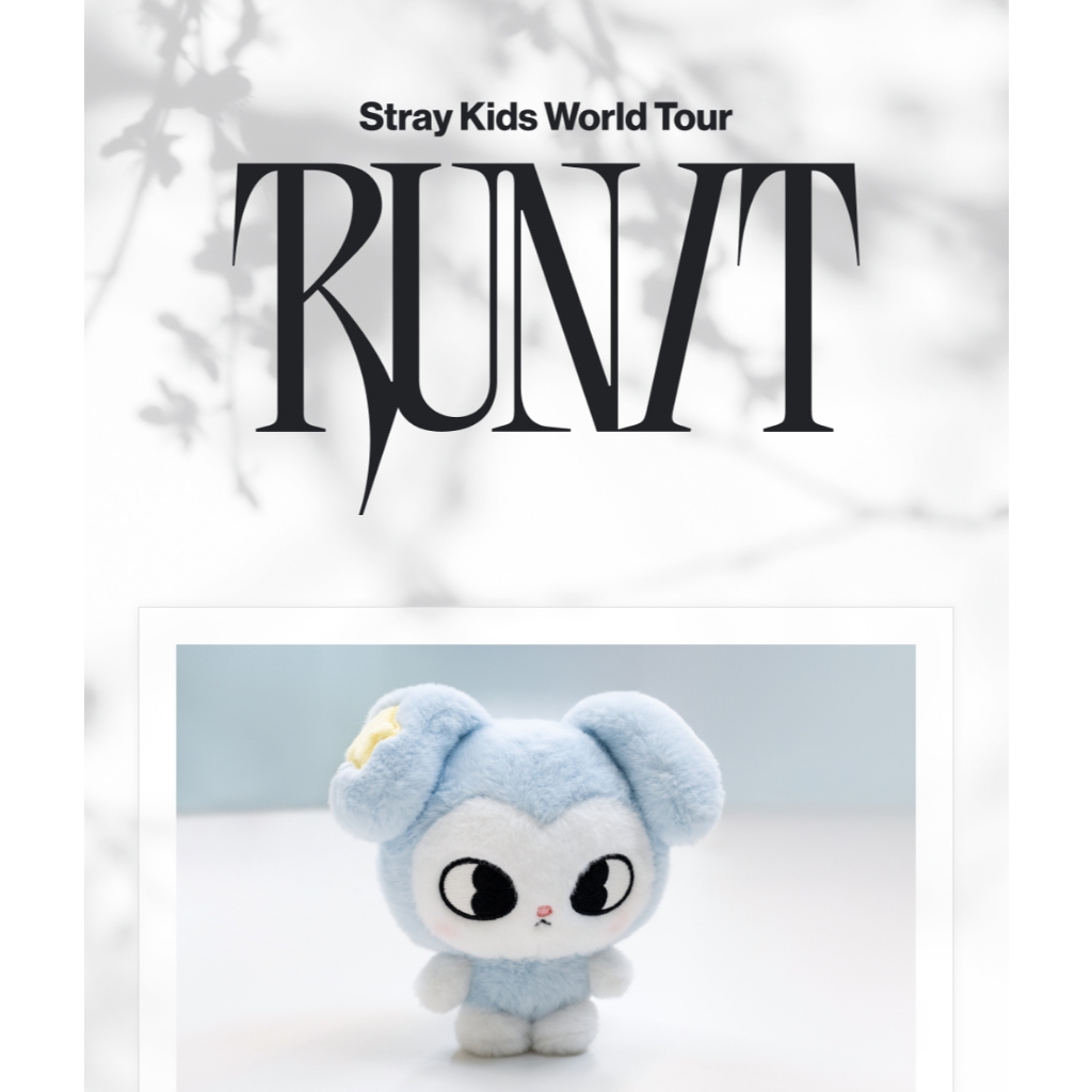 TASY PLUSH ORIGINAL ver.) Stray Kids World Tour [RUN IT SEOUL