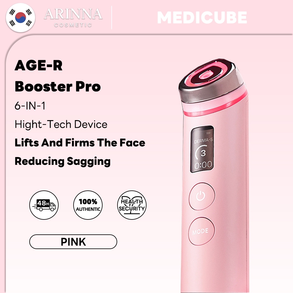 ブースタープロ　MEDICUBE AGE-R BOOSTER PRO ピンク medicube Age-R Booster Pro Pink, Massageador De Beleza Real Glass