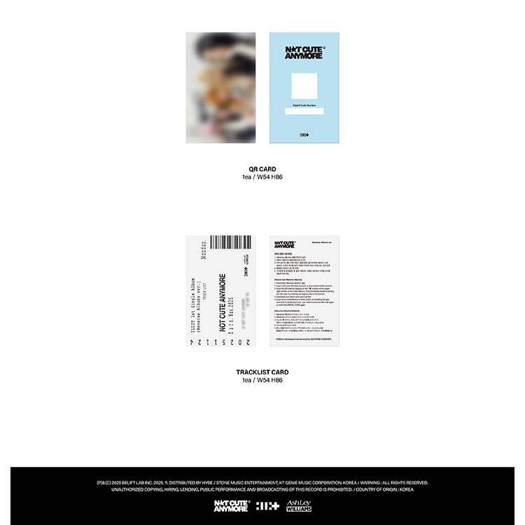 POB](Weverse Albums ver.) ILLIT [NOT CUTE ANYMORE] 1st Single