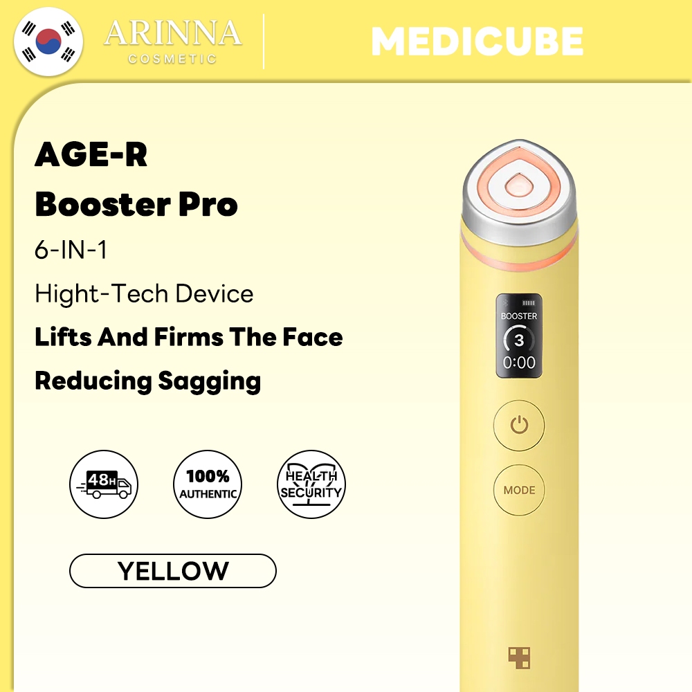 Medicube] Age-R Booster Pro Pink 6 Em 1 Massageador De Beleza Com