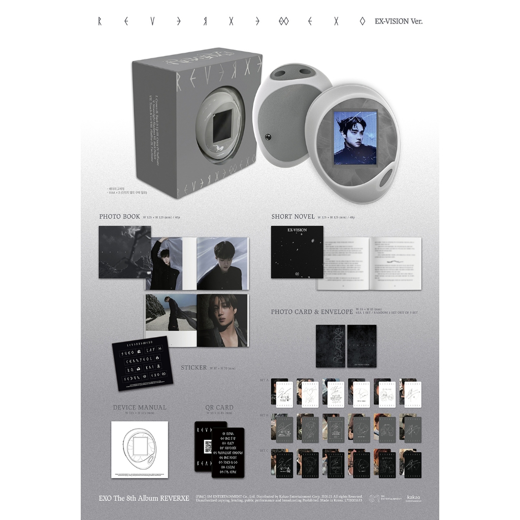 EX-VISION Ver.) EXO 8th Full Album - REVERXE | Shopee Brasil