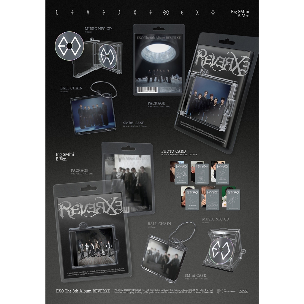 BIG SMINI ver.) EXO [REVERXE] 8th Full Album (20th Jan.2026