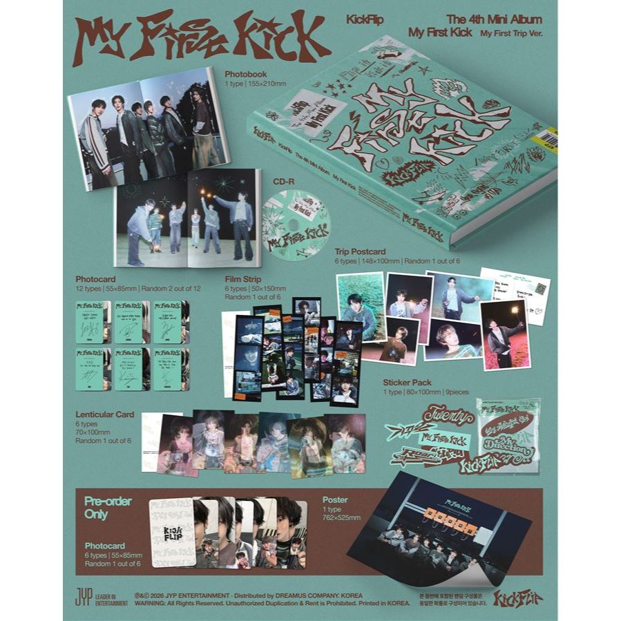 KickFlip 4th Mini Album My First Kick My First Trip Ver. | Shopee