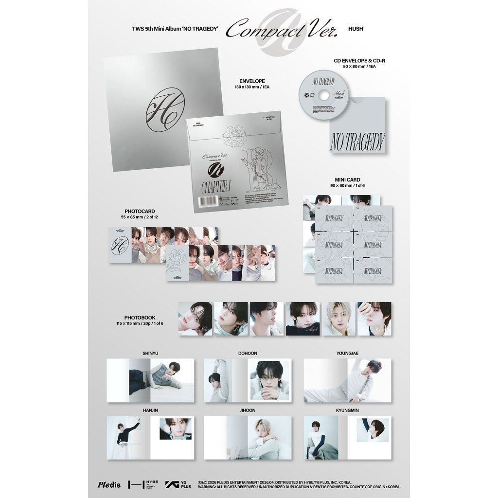 TWS 5th Mini Album - NO TRAGEDY (COMPACT Ver.) (HUSH / RUSH