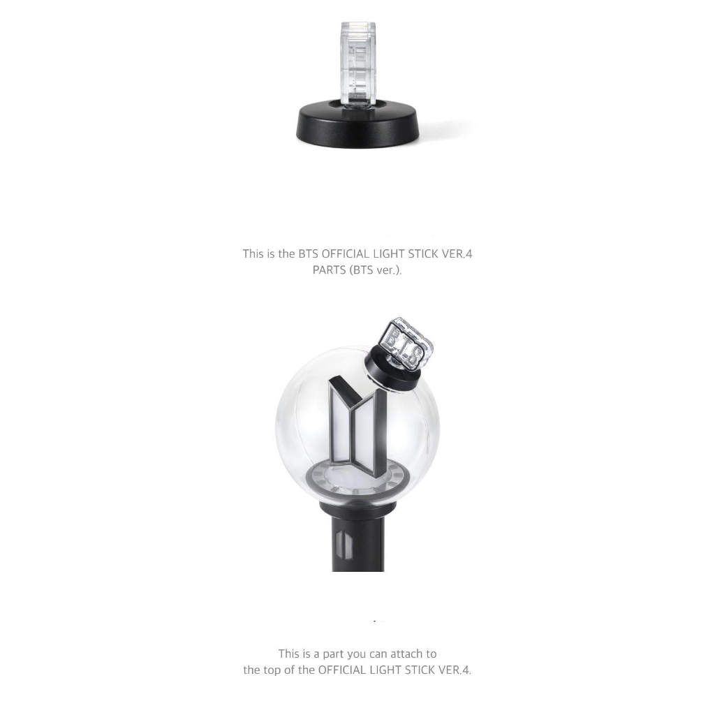 BTS OFFICIAL LIGHT STICK VER.4 PARTS - ARMY BOMB VER.4 PARTS (BTS